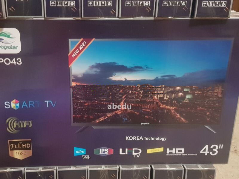 popular 43 inchi double glass smart 4k