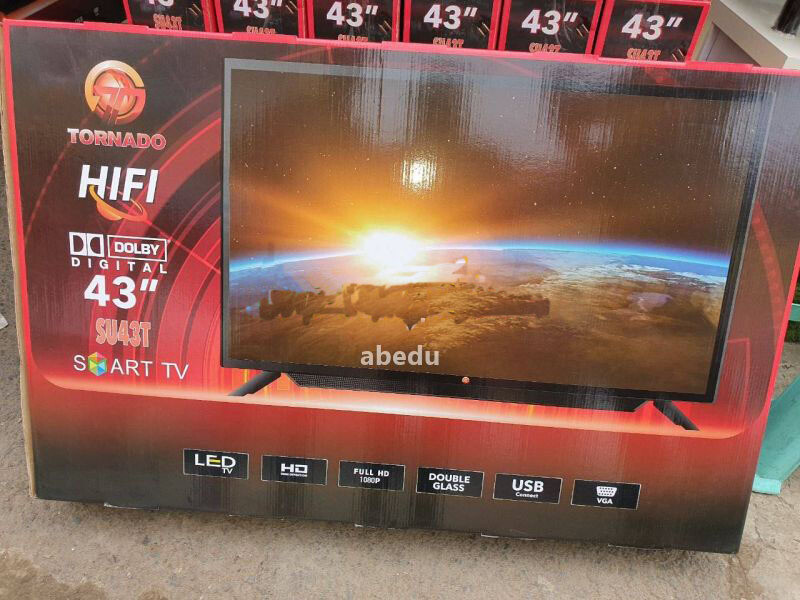 TORNADO 43 inch double glass smart 4k