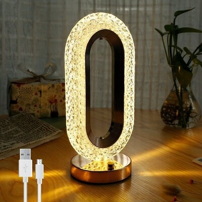 Led crystal table lamp
