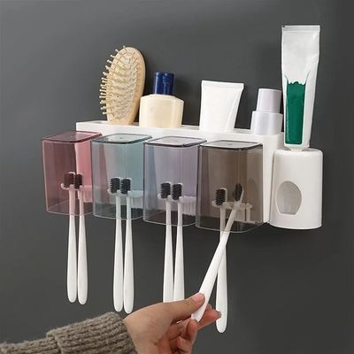 Toothbrush and shampoo holder