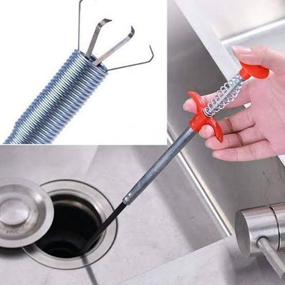 Shower cleaning wire spring