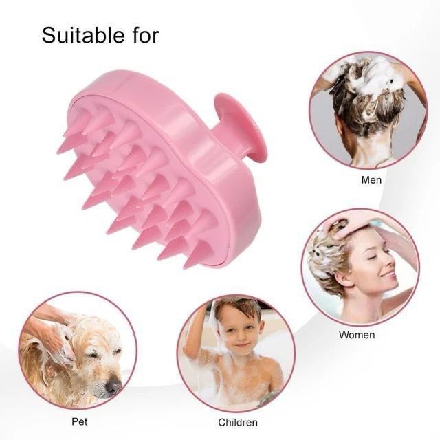 Wet and Dry Silicon Hair Scalp Massager Shampoo Brush