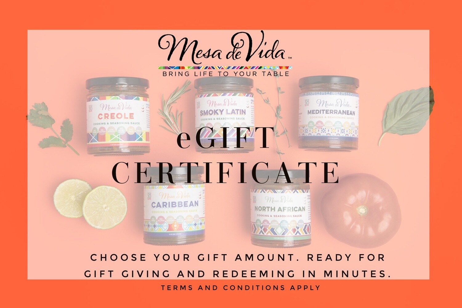 Mesa de Vida eGift Card Mesa de Vida eGift Card