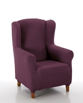 Κάλυμμα Μπερζέρας Λύκρα Ελαστικό Akari Μωβ - McDecor