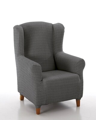 Κάλυμμα Μπερζέρας Λύκρα Ελαστικό Akari Γκρι Σκούρο - McDecor