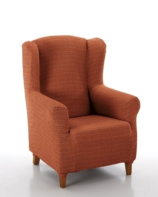 Κάλυμμα Μπερζέρας Λύκρα Ελαστικό Akari Πορτοκαλί - McDecor