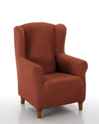 Κάλυμμα Μπερζέρας Λύκρα Ελαστικό Akari Κεραμιδί - McDecor