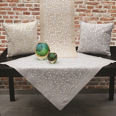 Καρέ Κέντημα 44736 Γκρι - Ilis Home