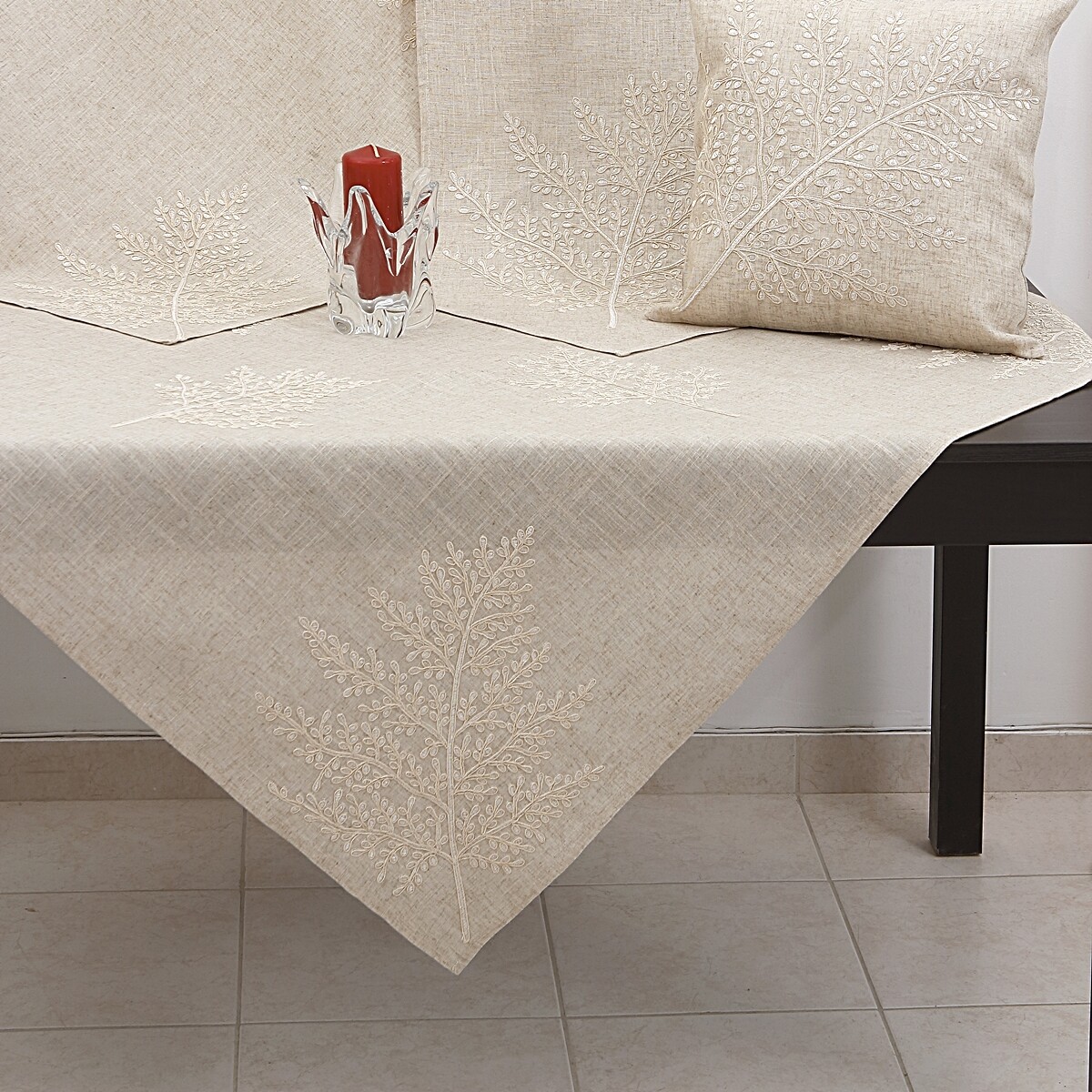 Καρέ Κέντημα 38757 Μπεζ - Ilis Home