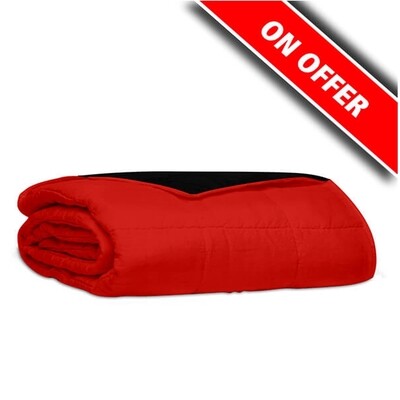 Κουβερλί Μονό Βαμβάκι 100% Percale Red-Black - Sunshine