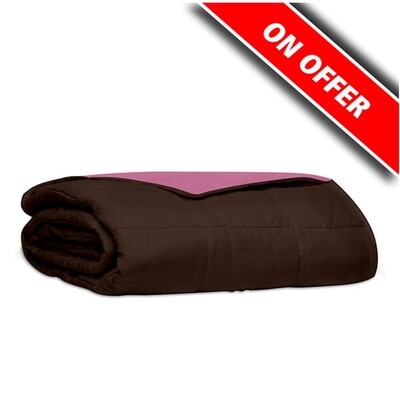 Κουβερλί Μονό Βαμβάκι 100% Percale Brown-Pink - Sunshine