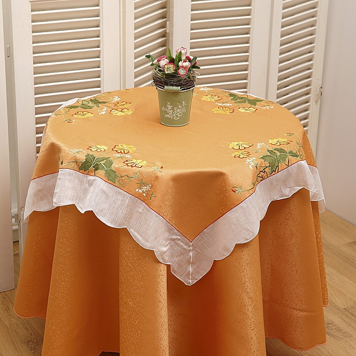 Καρέ Κέντημα 8021266 Orange - Ilis Home