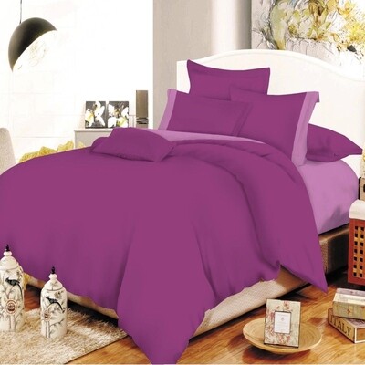 Σετ Σεντόνια Υπέρδιπλα Φάσα Cotton Line Mauve-Lilac - Komvos