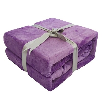 Κουβέρτα Βελουτέ Fleece Υπέρδιπλη Mauve - Home Classic