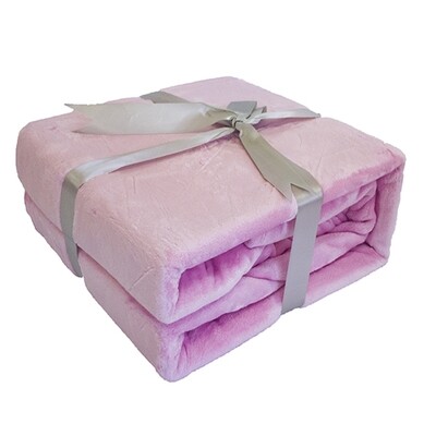 Κουβέρτα Βελουτέ Fleece Υπέρδιπλη Pink - Home Classic
