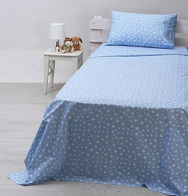 Παπλωματοθήκη Μονή 170Χ250 εκ. Cotton Feelings 22 Blue - Sunshine