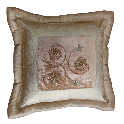 Μαξιλαροθήκη Φιγούρας 1290 Beige Βελούδο - Ilis Home