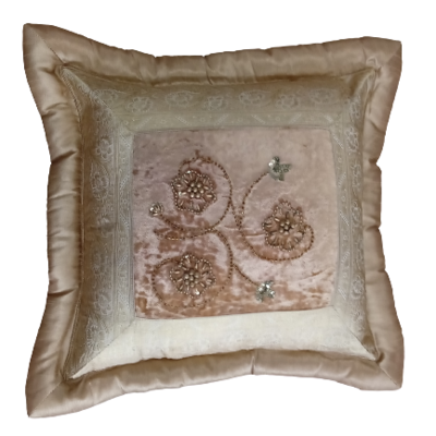 Μαξιλαροθήκη Φιγούρας 1290 Beige Βελούδο - Ilis Home
