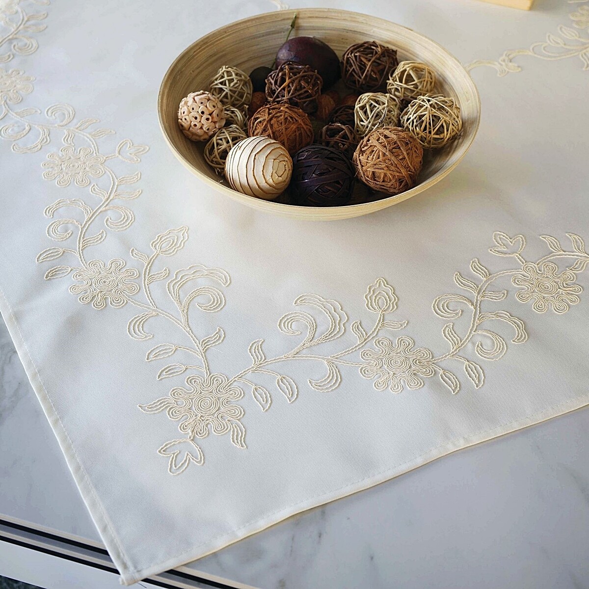 Τραβέρσα Κέντημα 10152 Εκρού - Ilis Home