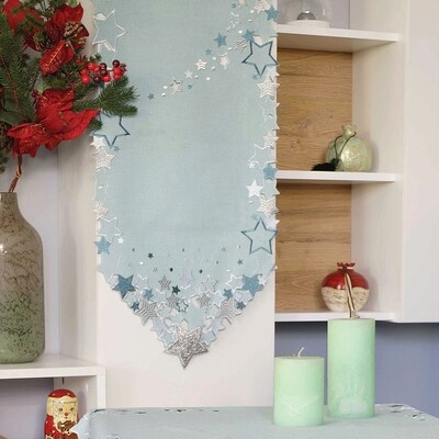 Τραβέρσα 40Χ170 εκ. Κέντημα 190442 Μέντα - Ilis Home