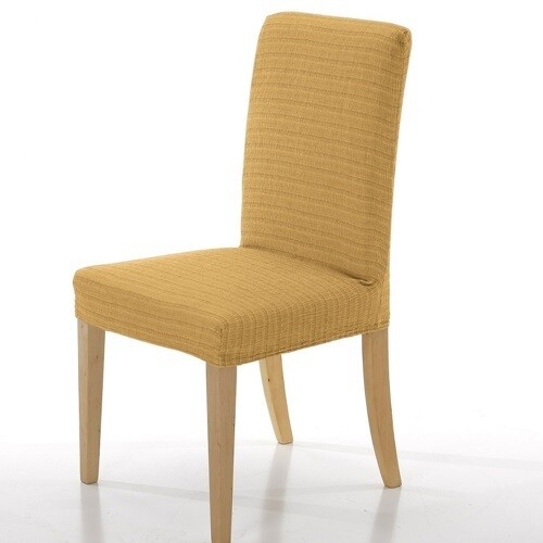 Σετ 2 τεμ. Κάλυμμα Καρέκλας Ελαστικό Akari Χρυσό – Mc Decor – Home Classic  – Λευκά Είδη