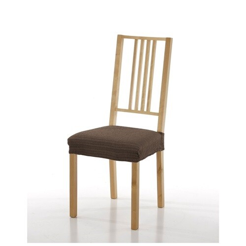 Σετ 2 τεμ. Κάλυμμα Κάθισμα Καρέκλας Ελαστικό Akari Καφέ - Mc Decor