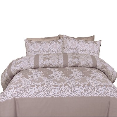 Μαξιλαροθήκες Ζευγάρι Dantella Gray Βαμβάκι 100% - Home Classic