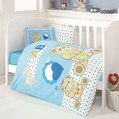 Σετ Σεντόνια Κούνιας 10627 Blue - Ilis Home
