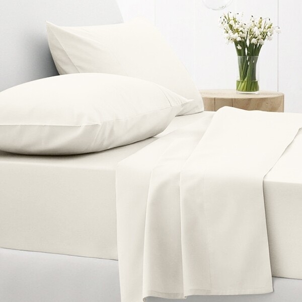 Σετ Σεντόνια Διπλά Cotton Feelings 100 White - Sunshine
