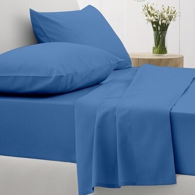 Σετ Σεντόνια Διπλά Cotton Feelings 104 Blue - Sunshine