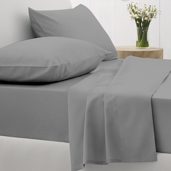 Σετ Σεντόνια Διπλά Cotton Feelings 107 Dark Gray - Sunshine