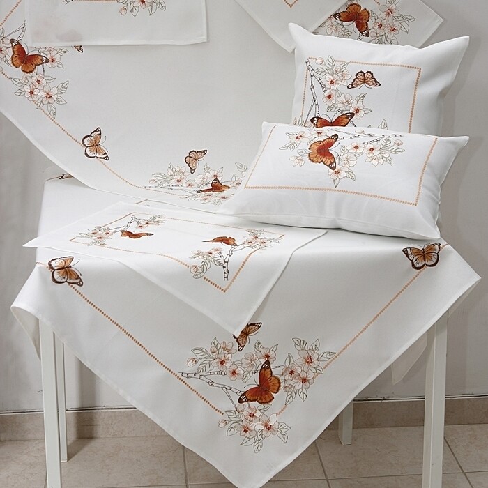 Τραβέρσα 40Χ120 εκ. Κέντημα 16232 Πορτοκαλί - Ilis Home