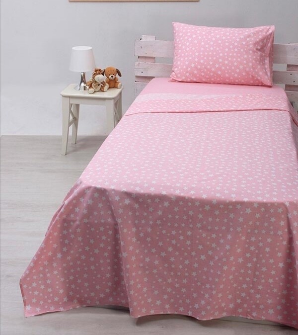 Σετ Σεντόνια Μονά Cotton Feelings 22 Pink - Sunshine Σετ Σεντόνια Μονά Cotton Feelings 22 Pink - Sunshine