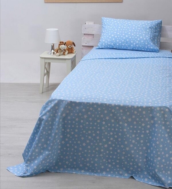 Σετ Σεντόνια Μονά Cotton Feelings 22 Blue - Sunshine Σετ Σεντόνια Μονά Cotton Feelings 22 Blue - Sunshine
