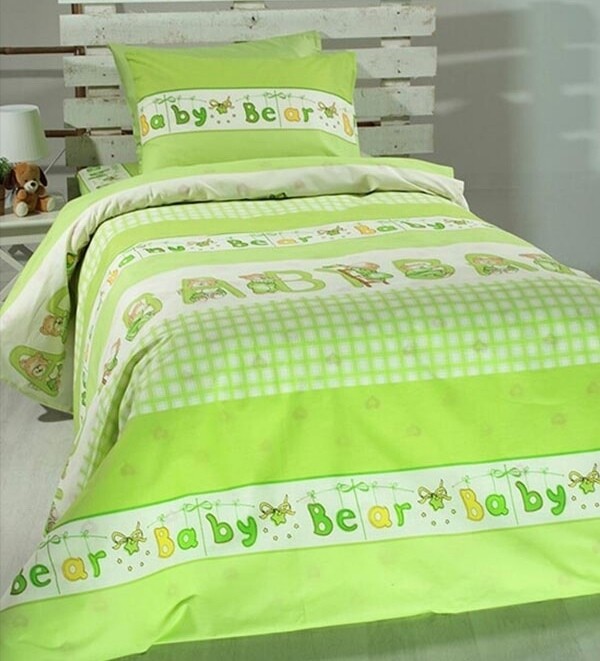 Σετ Σεντόνια Μονά Cotton Feelings 8481 Green - Sunshine