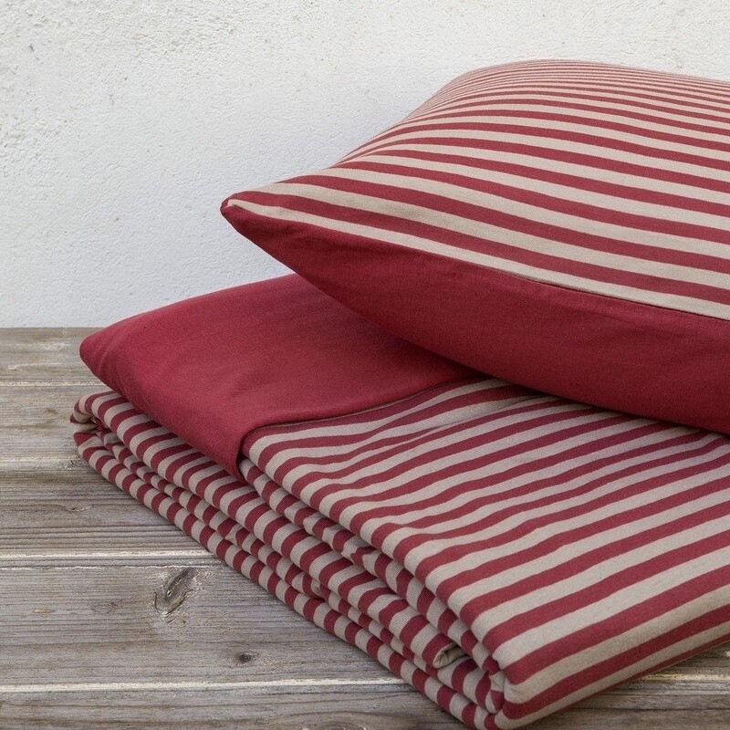 Σετ Παπλωματοθήκη Μονή Jersey Suave Terracotta - Nima Home