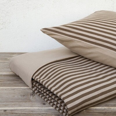 Σετ Παπλωματοθήκη Υπέρδιπλη Jersey Suave Brown - Nima Home