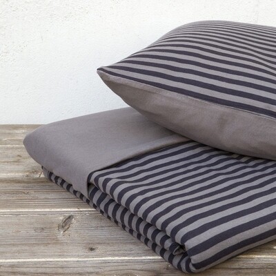 Σετ Παπλωματοθήκη Μονή Jersey Suave Dark Gray - Nima Home