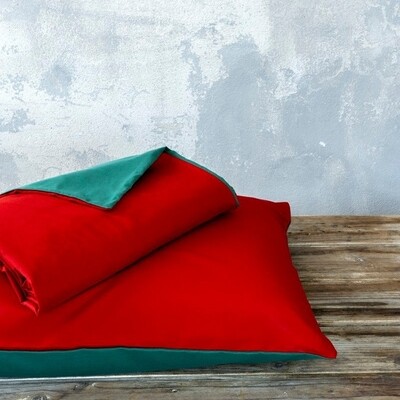 Σετ Παπλωματοθήκη Μονή Abalone Red-Green - Nima Home