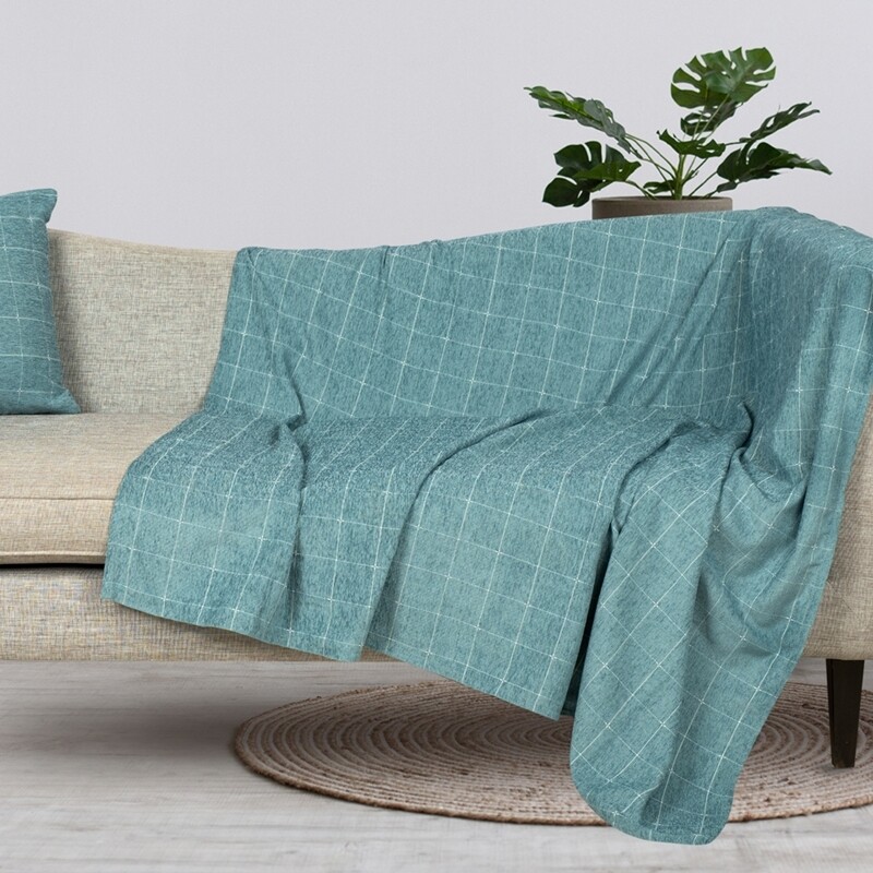 Ριχτάρι Chenille Διθέσιο 106930-1 Sky Blue - Ilis Home