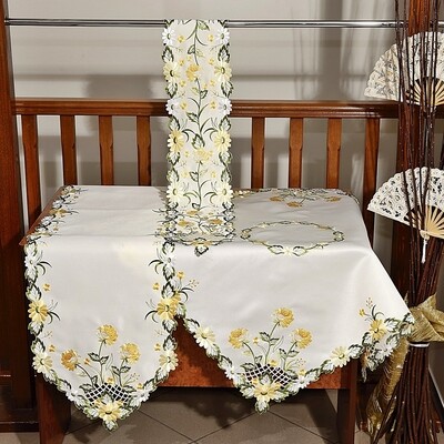 Τραπεζοκαρέ Κέντημα 34525 Yellow - Ilis Home