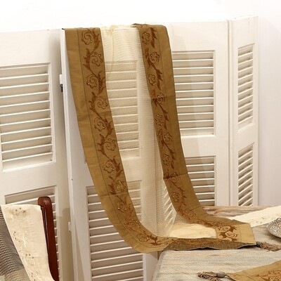 Καρέ Κέντημα 3575 Μπεζ - Ilis Home
