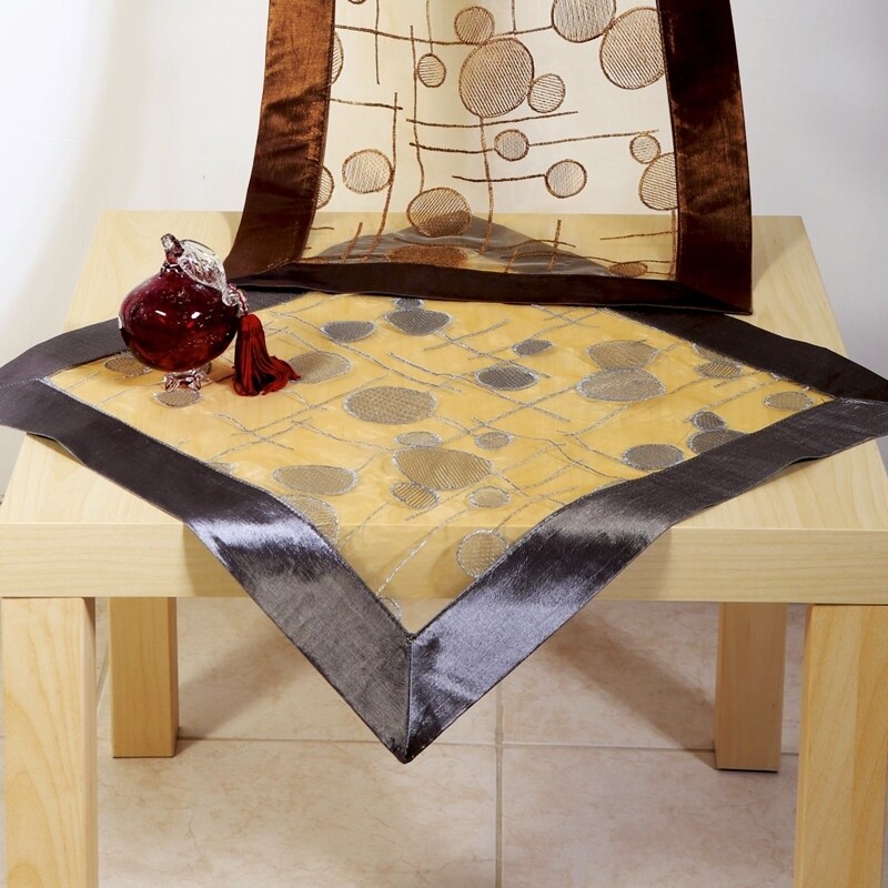 Καρέ Κέντημα 39750 Γκρι - Ilis Home