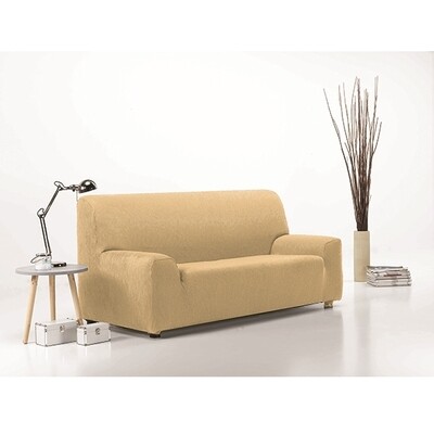 Σετ Καλύμματα Διθέσιο &amp; Τριθέσιο Rust Beige Λύκρα Ελαστικό - Sunshine