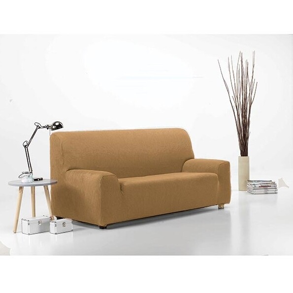 Σετ Καλύμματα Διθέσιο &amp; Τριθέσιο Rust Cinamon Λύκρα Ελαστικό - Sunshine