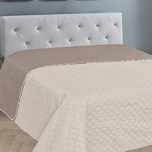 Κουβερλί Υπέρδιπλο 220Χ240 εκ. Fiber Ecrou-Beige - Sunshine