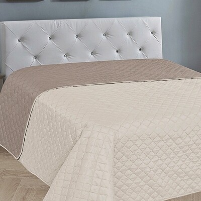 Κουβερλί Υπέρδιπλο 220Χ240 εκ. Fiber Ecrou-Beige - Sunshine