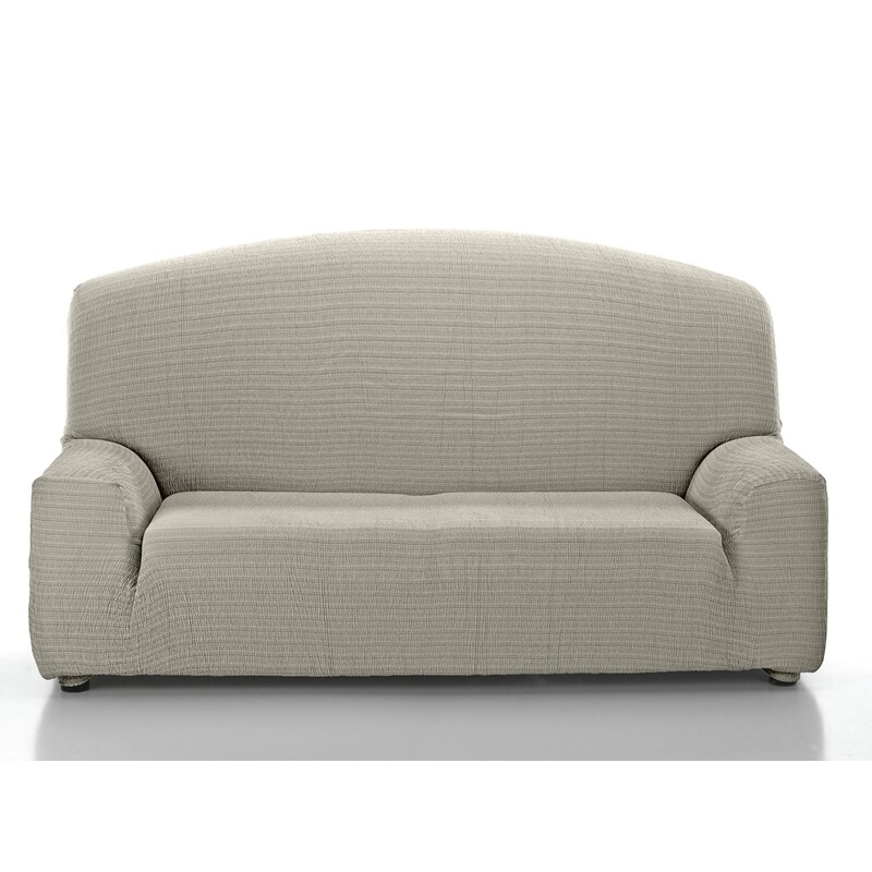 Σετ Καλύμματα Διθέσιο &amp; Τριθέσιο Αχιβάδα Akari Εκρού Λύκρα Ελαστικό