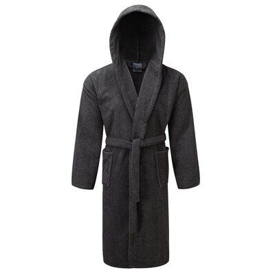 Μπουρνούζι με Κουκούλα Πετσετέ 400gr/m2 Gray - Komvos