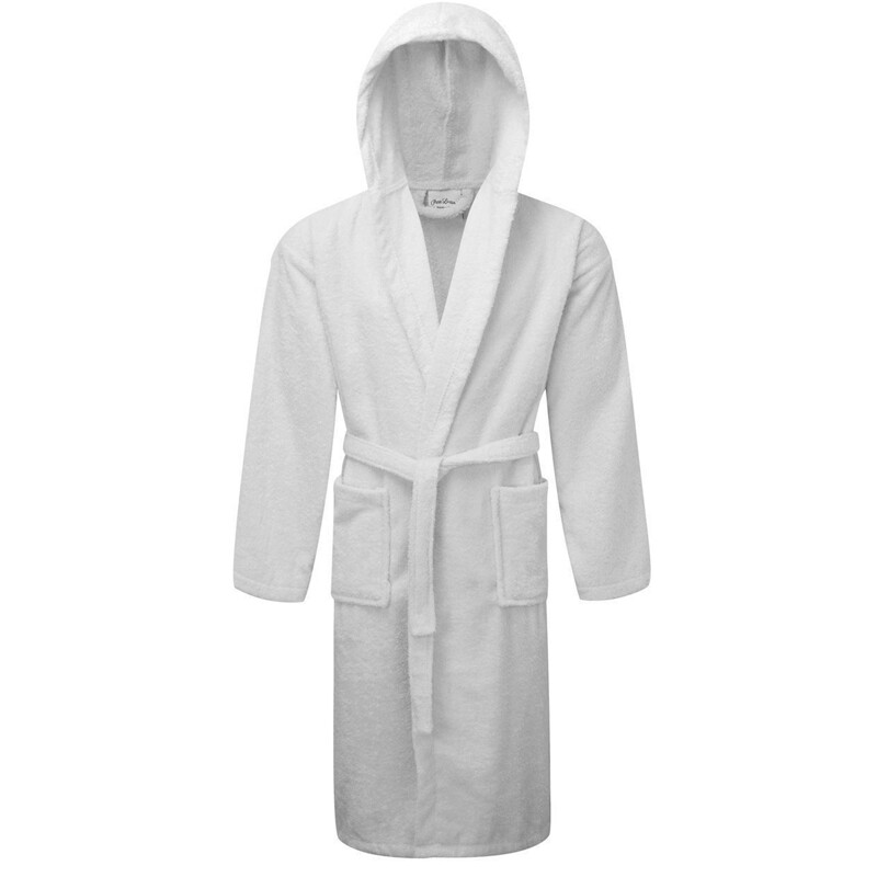 Μπουρνούζι με Κουκούλα Πετσετέ 400gr/m2 White - Komvos